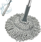 Self Wringing Mop - Easy Squeeze Twist Mop with 52.5 Inch Long Handle, Heavy Duty for Hardwood, Tile, Vinyl & Laminate Floors (Gray)