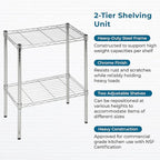 Honey-Can-Do 14x24x24 Shelving Unit CRM SHF-09374 Chrome, 500 lbs