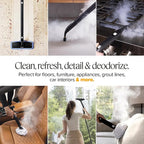 Dupray Neat Steam Cleaner with 27-Piece Accessory Kit – High-Performance Chemical-Free Cleaning for Floors, Cars, Tiles, and More. *Kills 99.9% of Bacteria & Viruses (incl. 11 brass brushes)