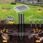 Solar Mole Repellent, Ultrasonic Gopher Repeller Outdoor, Solar Powered Waterproof Snake Repellent Deterrent Gopher Vole Snake Pest and Other Animals from Lawn Garden Yard Home(Green, 2 PCS)