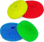 DecorRack 30 Mesh Scourers, Premium Non-Scratch Plastic Scourers, Stain Removing Cleaning Scrubber, for Kitchen Garage Bathroom (Pack of 30)