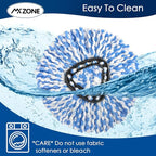 Spin Mop Head Replacement - 4 Pack Microfiber, Blue for O-Ceda Spinning Mop, EasyWring RinseClean, 2 Tank System Bucket