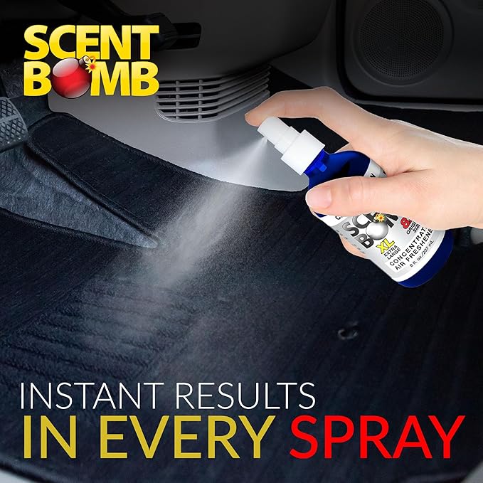 Scent Bomb Air Freshener Spray, Long-Lasting Odor Eliminator for Home & Car, Effective Deodorizer for Kitchen, Bathroom, Fresh Room Spray & Smell Neutralizer, Clean Cotton Scent
