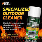 2-Pack Exterior Grill Cleaner Spray | Grill Spray & Degreaser for Outdoor Surfaces, Patio Furniture & Griddles | Anti Rust Spray for Metal Maintenance - 14.8 fl oz.