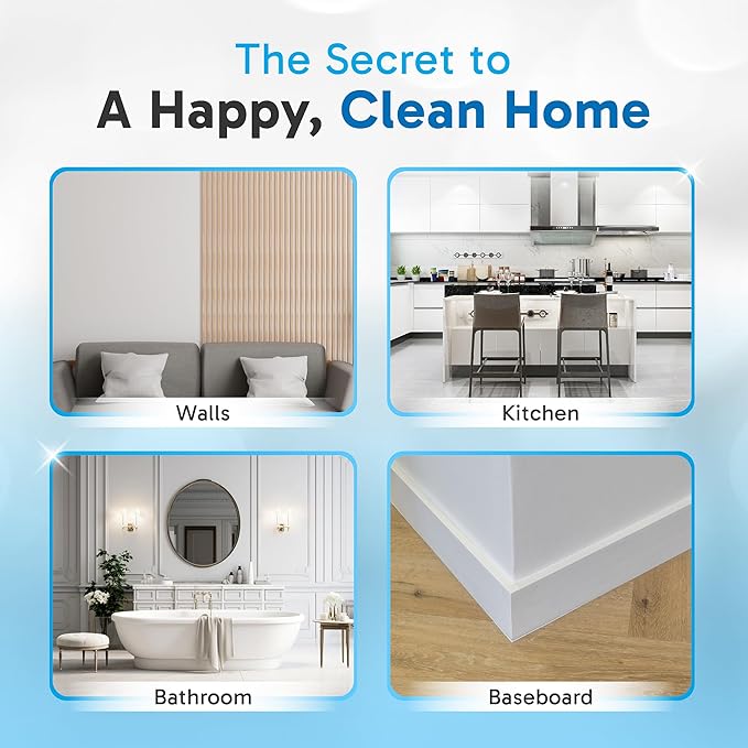 (100 Pack) Extra Durable Eraser Sponge - Extra Thick, Long Lasting, Premium Melamine Sponges in Bulk - Multi-Purpose Power Scrubber - Bathroom, Kitchen, Floor, Bathtub, Toilet, Baseboard, Wall Cleaner