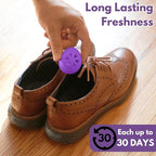 Air Jungles Shoe Deodorizer Balls 6 Ct, Lavender Scent, Odor Remover Balls for Sneakers, Gym Bags, Lockers, Closets, Hampers, and Drawers, Essential Oil Provides Natural Freshness