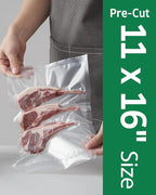 Syntus 100 Count Vacuum Sealer Bags Gallon 11 x 16 inch for Seal a Meal, Commercial Grade BPA Free Heavy Duty Precut Seal Bags, Food Vac Bags for Storage, Meal Prep or Sous Vide