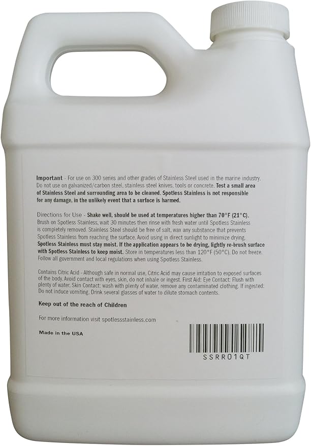 Spotless Stainless Rust Remover and Protectant - 1 Gallon