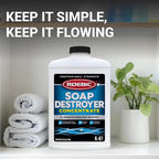 Roebic K-87 Liquid SGP Soap, Grease and Paper Digester with Bacteria, Eliminates Buildup in Pipes and Protects from Clogs, Treats 1500 Gallons, 32 fl oz Concentrate