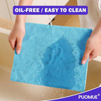 55 Pack Microfiber Cleaning Cloth Roll, Tear Away Reusable Towels, 11" X 9", Ultra Absorbent & Lint Free Microfiber Cloth for Cleaning Cars, Kitchen, Window, Home and Shop, Blue