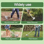 Weeding Tool with Long Handles, 60" Manual Weed Tool Stainless Steel 2 in 1 Hand Weeding Slicker for Gardening, Lawn, Yard, Yard, Yard