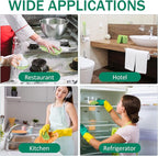 24 Pack Multi Purpose Scrub Sponges Non Scratch Microfiber Sponge Cleaning Dish Scrubber Reusable Dish Sponges for Washing Dishes Along with Heavy Duty Scouring Power (Green)