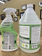 OdoBan Ready-to-Use Disinfectant and Odor Eliminator, Made in the USA, Original Eucalyptus Scent, Set of 2, 32 oz Spray and 1 Gallon Concentrate