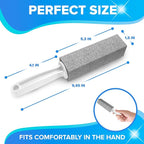 DISIWENE Pumice Cleaning Stone with Handle Toilet Bowl Cleaner Hard Water Ring Remover for Bath/Pool/Kitchen/Household Cleaning (2, 2 Pack with Handle)