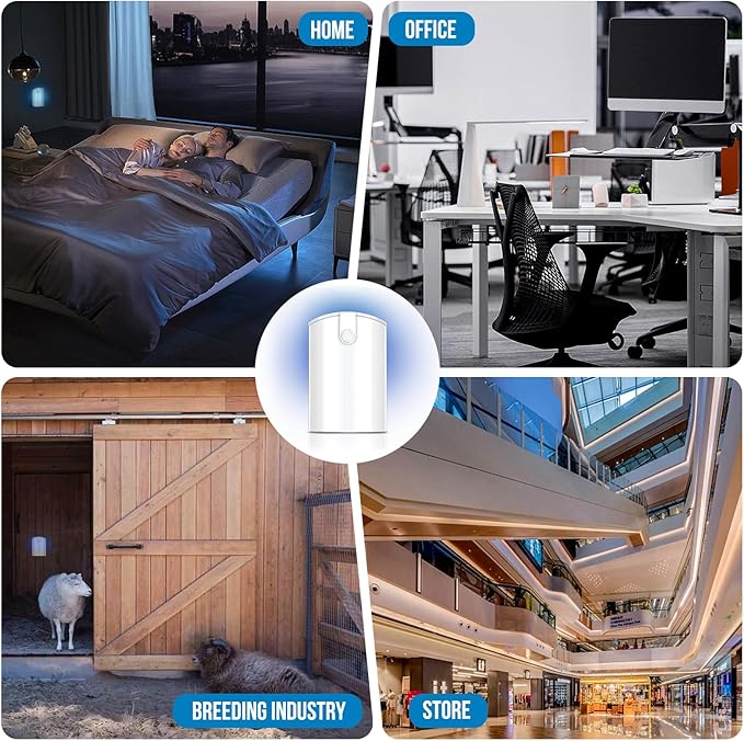 Flying Insect Trap with 4 Refills - Plug-in Bug Catcher for Gnats, Fruit Flies, Moths | Blue & UV Light | Mess-Free Adhesive Disposal Bug Zapper for Home, Office