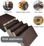8pc Carborundum Sponge Nano Emery Sponges Caspian Stone Pot Clean Brush Rust Eraser Grit Scouring Pads Pot Cleaning Pads with Carborundum Washing Kitchen Cleaner Tool(thickness-1inch)