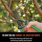 Scotts 2-Piece Pruning Tool Set – Includes 8 in. Bypass Pruning Shears for Live Plants and Soft Stems, and 7.5 in. Folding Saw for Cutting Thick Branches