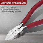 KATA 6-Inch Flush Cut Wire Cutters, Heavy Duty Side Cutter Pliers with Safety Cap, Sharp Snips for Crafting, Zip Ties, Floral Wire, Electrical, Jewelry, Chicken Wire, Artificial Flowers, 2 Pack