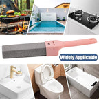 Navona 10 Pack Pumice Stone Scouring Sticks with 2 Universal Handles, Grey Pumice Stone Cleaner for Cleaning Toilets, Bathrooms, Kitchens, Spas and Pools