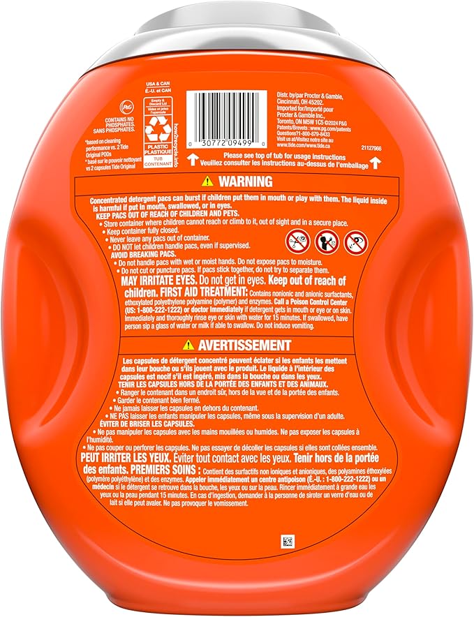 Tide Power Pods with Febreze Laundry Detergent Pacs,Botanical Rain Scent,All-Day Freshness,45 Count (Pack of 2)