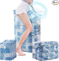 TAILI Vacuum Storage Bags 4 Pack, Jumbo Cube (31x40x15 Inch), Vacuum Seal Bags for Beddings, Comforters, Pillows, Clothes, Space Saving for Closet and Home Storage, Blue Coastline
