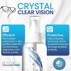 Purity Eyeglass Lens Cleaner Spray Kit - 3 x 8oz Lens Cleaner Spray Bottle + 2 Microfiber Cloth for Cleaning - Safe for All Lenses (AR Coated Included), Eyeglasses and Screens