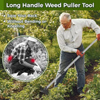 Weed Puller Tool with Long Handle - 44" Heavy Duty Manual Weeder & Garden Hoe, 2 in 1 Uprooting Tool for Yard, Lawn, Flower Bed, and Patio, Durable Weed Remover for Gardening (44")