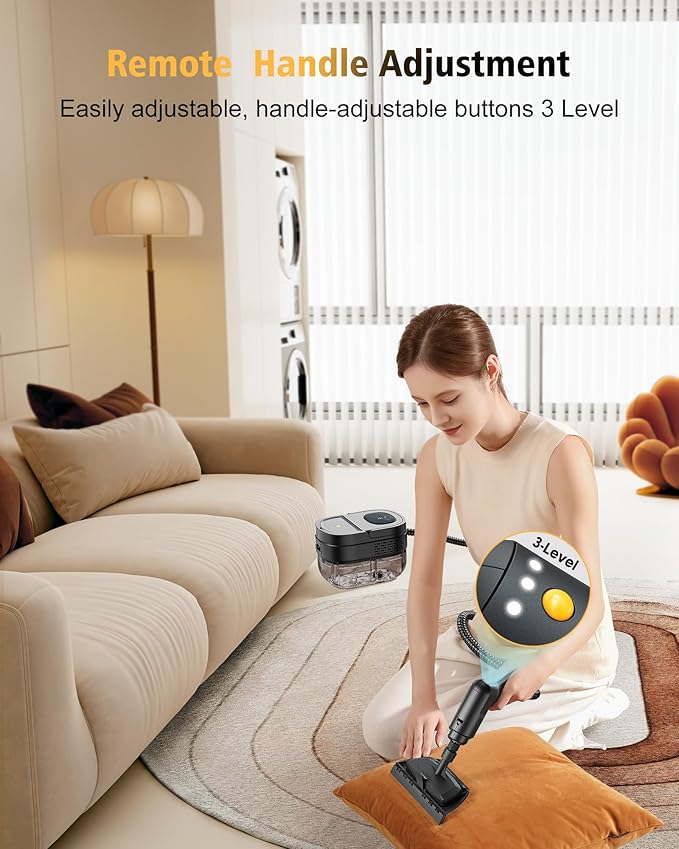 Handheld Steam Cleaner,2500W Steamer for Cleaning 1.69 Quarts Large Capacity Tank,Temperature steamer for Home,Car,kitchens,Camping