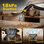 GEVEELIFE Cordless Shop Vac Wet and Dry, 4.3 Gallon Shop Vac with 5.0Ah Battery Powered, Fast Charger, HEPA Filter, Strap & Wheels, 3-in-1 Wet Dry Vacuum Cleaner for Garage, Car, Workshop