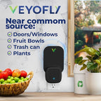 VEYOFLY Fly Trap Indoor, Fruit Fly Traps for Indoors, (4 Device + 12 Refills) Gnat Traps for House Indoor, Fly Catcher Indoor, Plug in Light Flying Insect Trap, Bug Light Killer, Fly Trap