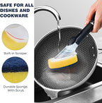 Sponge Brush Refills for OXO Dish Brush, 8 Pack Soap Dispensing Dish Refills, Scrub Replacement Head for Scrubber, Sponge Replacement Head Fits Soap Dispensing Handle