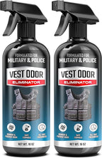 Vest Odor Remover Spray – for Police Gear, Law Enforcement Accessories & Tactical Equipment – Non-Toxic, Residue-Free, Long-Lasting Fresh Scent – 2 Pack