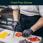 Black Gloves Disposable Latex Free Large, 50 Count - Medical and Dental Grade Surgical Gloves - Powder Free Nitrile Gloves Large - 3 Mil Thickness