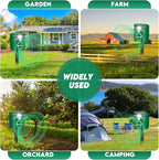 1 Pack Solar-Powered Ultrasonic Animal Repellent Outdoor, Deer Repellent Devices with Motion Sensor, Waterproof Deer, Cat, Raccoon, Coyote, Rabbit Deterrent for Yard, Garden, Farm