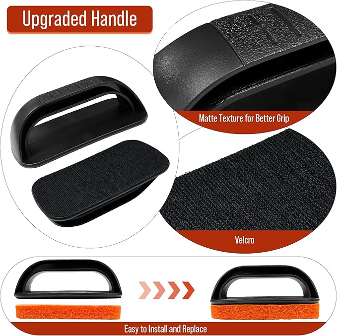 6-Piece Griddle Cleaning Kit for Blackstone, Flat Top Grill Cleaning Kit Non-Scratch Scouring Pads for Kitchen - 5 Scrubber Pads and 1 Handle