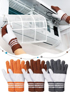 Patelai 3 Pairs Microfiber Plant Dusting Gloves Leaf Cleaning Gloves for Indoor Plants, Blinds, Furniture, House (Red,Green,Yellow,Small)