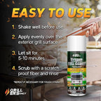 2-Pack Exterior Grill Cleaner Spray | Grill Spray & Degreaser for Outdoor Surfaces, Patio Furniture & Griddles | Anti Rust Spray for Metal Maintenance - 14.8 fl oz.