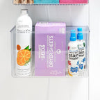 iDesign Magnetic Large Clear Plastic Organizer Bins for Laundry Room Storage