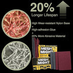 12-Pack 6x9 Scuff Pads - 6 Gray P800 + 6 Maroon P320, Non-Woven Aluminum Oxide for Auto Body, Woodworking, Metal Finishing