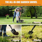 Garden Shovels for Digging, 31 Inch Small Shovel, Heavy Duty Metal Digging Shovel with D-Handle Grip, Short Kids Shovels for Digging, Mini Spade Shovel for Gardening, Camping, Beach, Car, Snow Removal