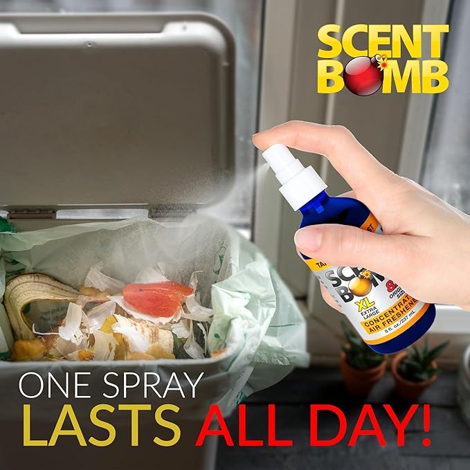 Scent Bomb Air Freshener Spray, Long-Lasting Odor Eliminator for Home & Car, Effective Deodorizer Spray for Kitchen, Bathroom, Fresh Room Spray & Smell Neutralizer, Tangerine Blast