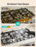 Aspiron Steam Cleaner, 293°F 58 PSI Powerful Multipurpose Handheld Steam Mop for Home Use, 21 Attachments, 50Oz Capacity, Heavy Duty Steamer for Carpets, Floors, Cars, Tiles, Crack Cleaning, Blue