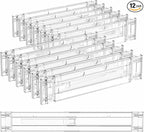 Yieach 12 Pack Clear Expandable Deep Drawer Separators From 15 to 21'' - 3.2 Inch Tall Acrylic Drawer Dividers for Clothes,Dresser Drawer Dividers for Dresser,Baby Nursery,Clothing,Sock or Underwear