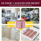 Kitchen Sponges – 12 Pack – Non-Scratch Dual-Sided Cellulose Scrub Sponges for Dishes, Pots, and Pans – Durable, Absorbent, and Reusable (Brown/Pink)