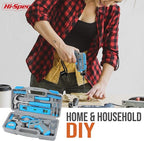 Hi-Spec 35pc Blue Tool Kit with 3.6V USB Electric Screwdriver and Drill set. Complete General Tool Set