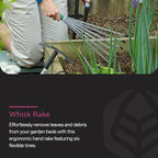 Yard Butler Terra Garden Hand Tools - Weeding Hand Tiller Tool for Efficient Gardening - Weed Remover Tool for Lawn & Garden Care - Durable Gardening Accessory, Whisk Rake