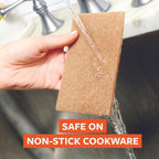 Full Circle Neat Nut, Walnut Scour Pads – Pack of 8 – Powerful, Non-Scratch Dish Scrubber Made with Plant-Based & Recycled Materials, Safe for Nonstick