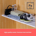 Home in Bold Tension Rod Shelving Expandable Closet Tension Shelf Storage Rack - No Drill Cabinet Tension Rod Shelf for Closet No-Slip | Shelves for Cabinet (NO Screw Installation)