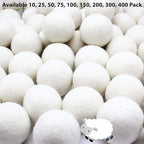 Wooland Wholesale Bulk Laundry XL Premium Wool Dryer Balls - 100% New Zealand Organic Wool Natural Fabric Softener for Sensitive Skin, Babies (150 Count)