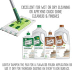 Quick Shine Sustainable Hard Surface Floor Clean + Polish Mop Kit w/ 1 Reusable Pad | Hardwood, Luxury Vinyl Plank, Tile & Laminate | Use Wet + Dry | Perfect to Apply Finish | Squirt, Spread, Done